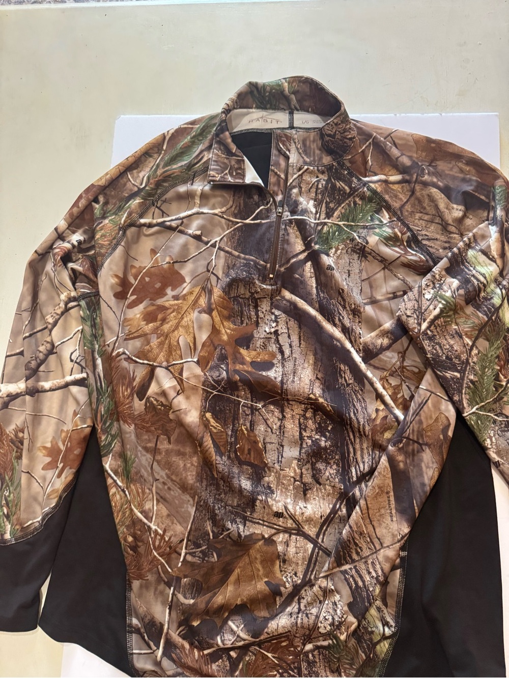 Men's Performance Quarter-Zip Hunting Jacket - Brown/Green Camo